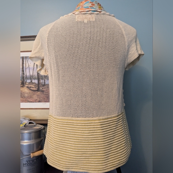 Rare! Lia Molly New Orleans for Anthropologie glass flowers cardigan, size small - Picture 3 of 9